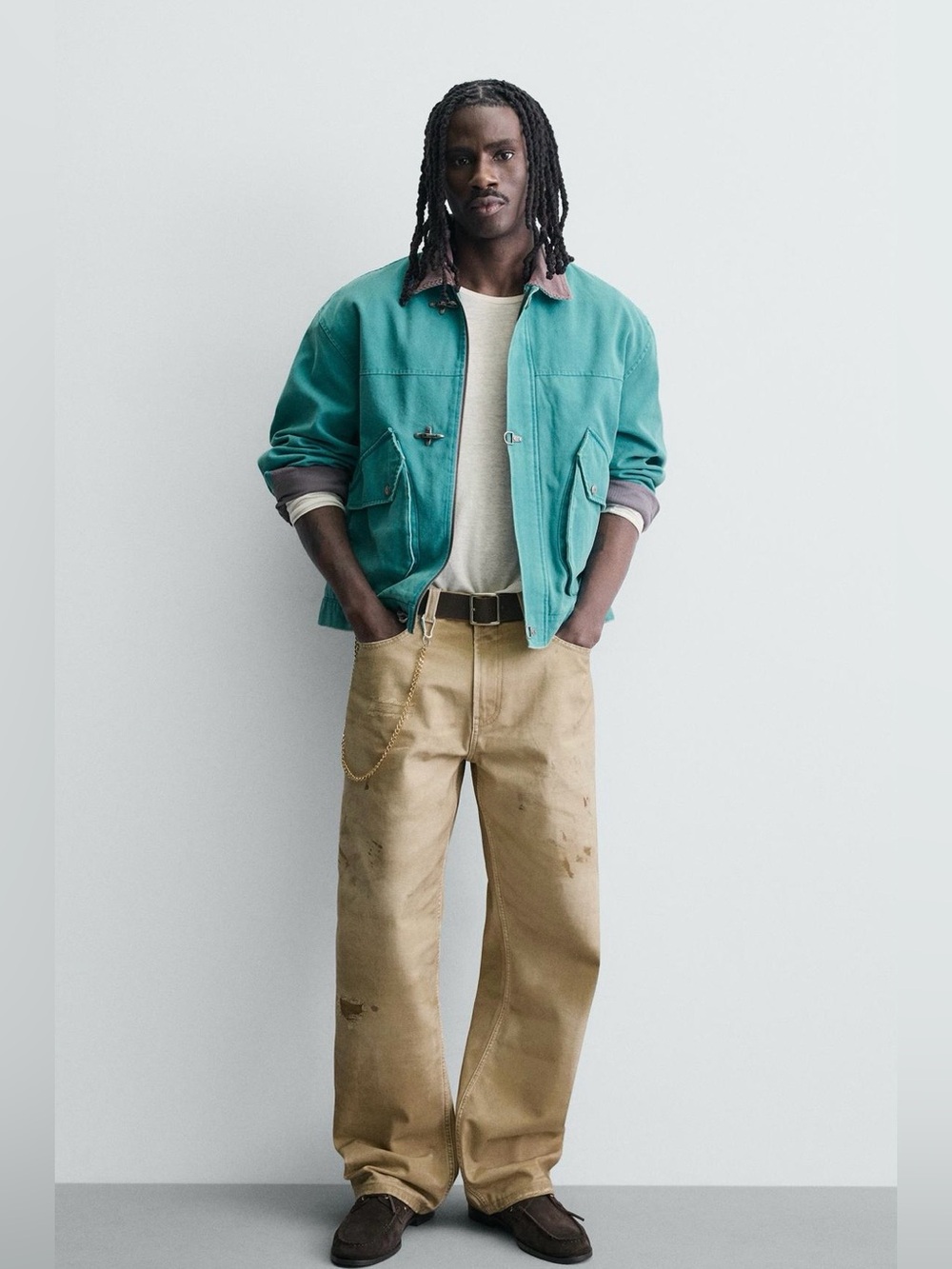 Zara Boxy Fit Fireman Clasp Jacket